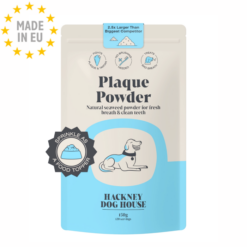 Hackney Dog House Plak Tangpulver Tand tilskud til Hund, 150g, EU