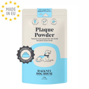 Hackney Dog House Plak Tangpulver Tand tilskud til Hund, 150g, EU