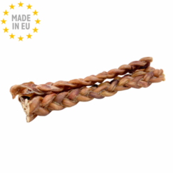 Kauartikel Lamme tarm, flettet, Naturlig Snack til hund 30 cm 1 stk, EU