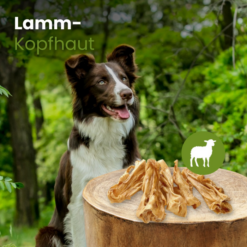 Kauartikel Lammehovedhud, Naturlig Snack til hund 1 stk EU