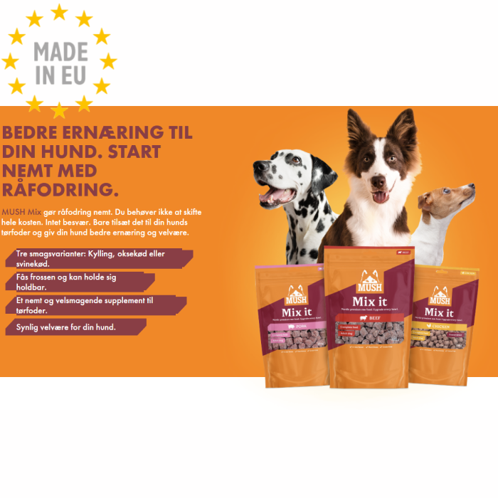 MUSH Mix it Kylling Barf Frossen Råfoder 560g EU