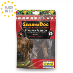 SavannaDog Strudse strimler, Naturlig Snack til hund 100g, EU