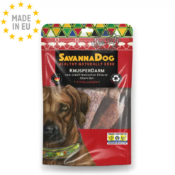 SavannaDog Strudse tarm, Naturlig Snack til hund 80g EU