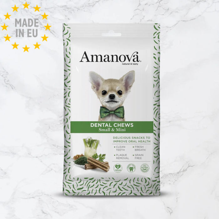 Amanova 7 x Dental Chews, Tandpleje til små & mini hunde, 110 g EU