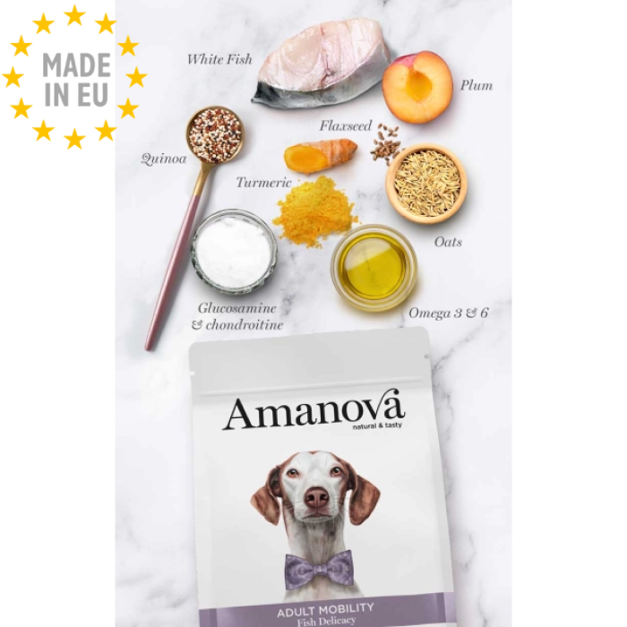 Amanova Delikat Laks Mobility - voksen hundefoder, EU - Billede 2