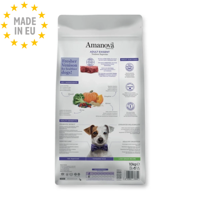 Amanova Eksklusiv Hjort - Kornfrit voksen hundefoder, EU - Billede 3