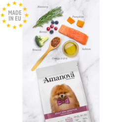 Amanova Mini Luksus Laks Sensitive- Kornfrit voksen hundefoder, EU