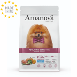 Amanova Mini Luksus Laks Sensitive- Kornfrit voksen hundefoder, EU
