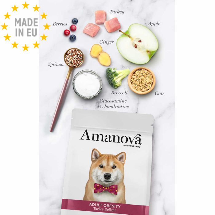 Amanova Obesity Kalkun Delight Voksen hundefoder, EU - Billede 3