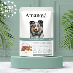 Amanova Saftig Okse Kornfrit vådfoder til voksne hunde 300g, EU