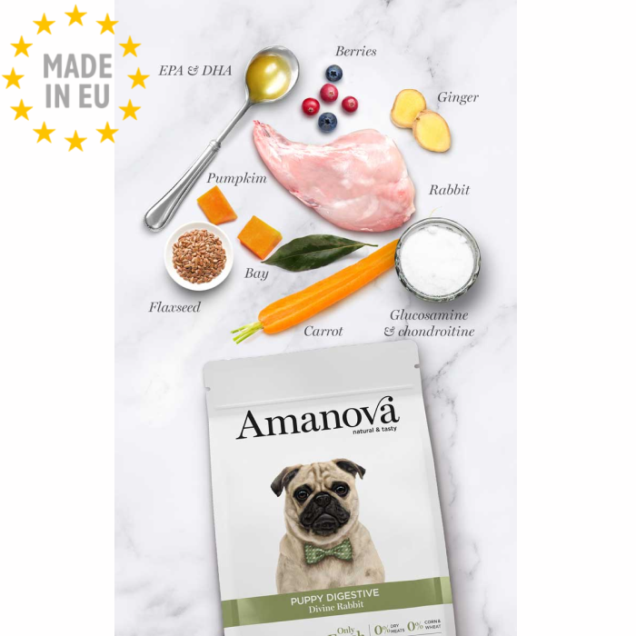 Amanova Skøn Kanin Digestive - Kornfrit hvalpe hundefoder, EU - Billede 2