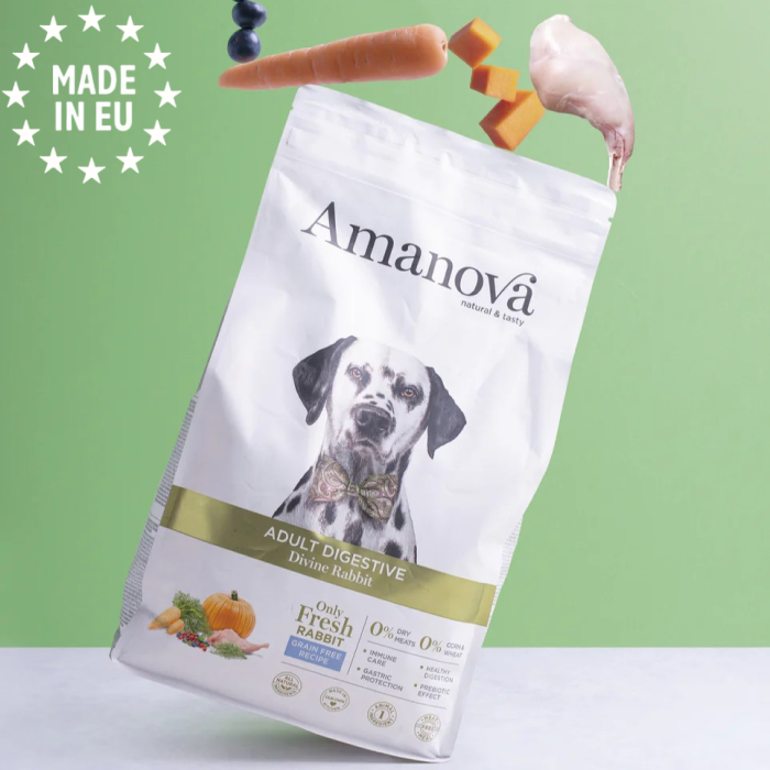Amanova Skøn Kanin Digestive- Kornfrit voksen hundefoder, EU
