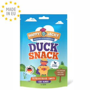 HAPPY JACKY Monoprotein Godbidder GF til hund And 130g, EU