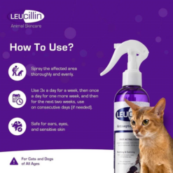 Leucillin Antiseptisk Bakteriedræbende Spray Til Sår, kløe og Hududfordringer til Hund EU - Billede 6