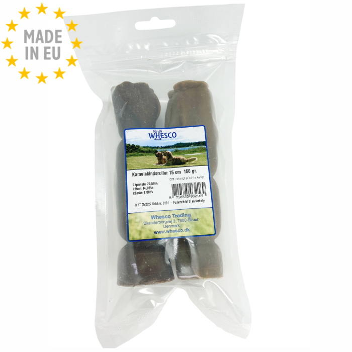 Whesco Kamel tyggeruller Naturlig Hundesnack 150g/15 cm, EU