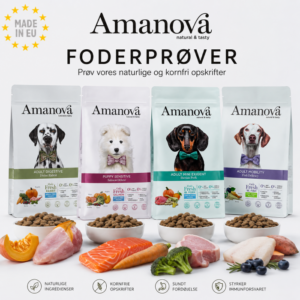 Amanova FODERPRØVE Test din hund smag Hundefoder GF EU