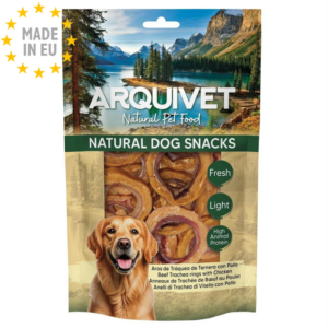 Arquivet Okse luftrørs ring m Kylling Hund, 100g EU