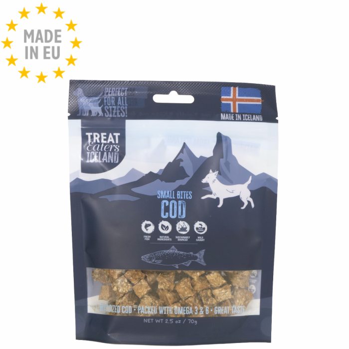 Treateaters Iceland Cod Small Bites Torsk til Hund 70 g EU