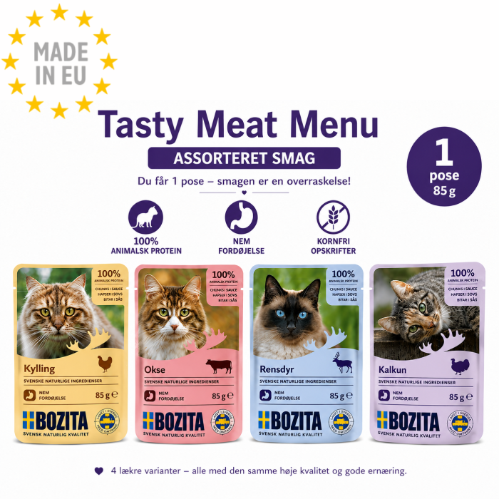Bozita Tasty meat in Jelly Vådfoder til kat Ass Variant 85g EU