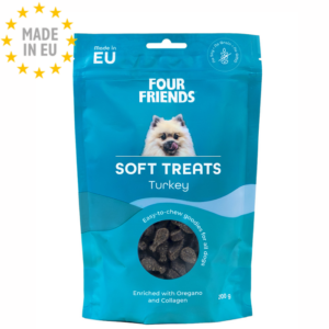 Four Friends Soft Treat Godbid Hund Kalkun 200g EU