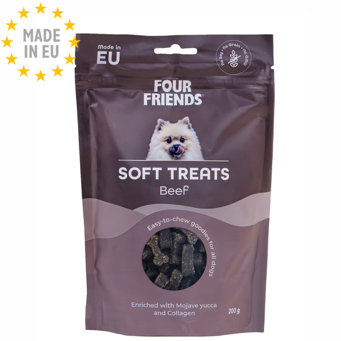 Four Friends Soft Treat Godbid Hund Okse 200g EU