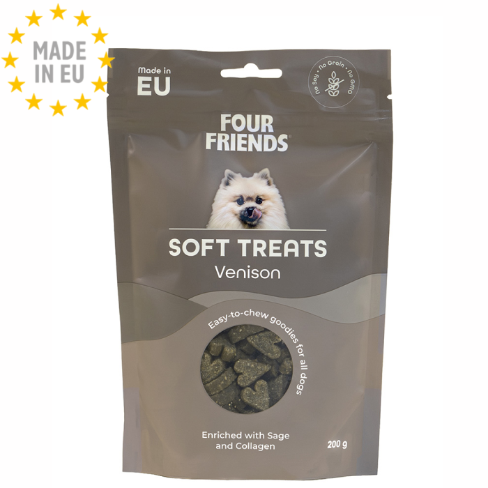 Four Friends Soft Treat Godbid Hund Vildt 200g EU