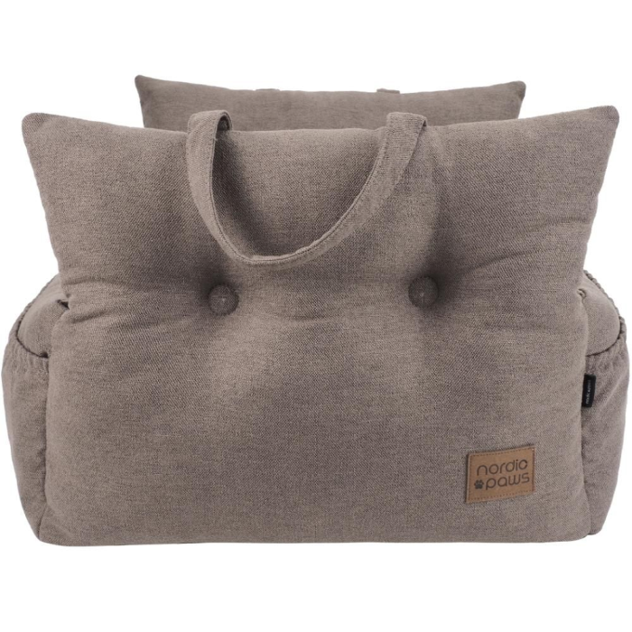 Nordic Paws Otto Bilsæde & transporttaske, Brun Ø50 cm - Billede 4