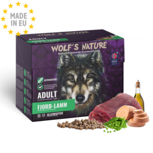 Wolf's Nature Hundefoder Kornfri GF, Fjord Lam 1kg /8kg/13 kg, EU