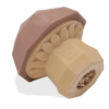 Zee.dog Mushroom, Håndfør Slow feeder hund Brun Ø8,8cm