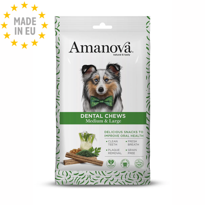Amanova 7 x Dental Chews, Tandpleje til mellem & store hunde, 180 g EU