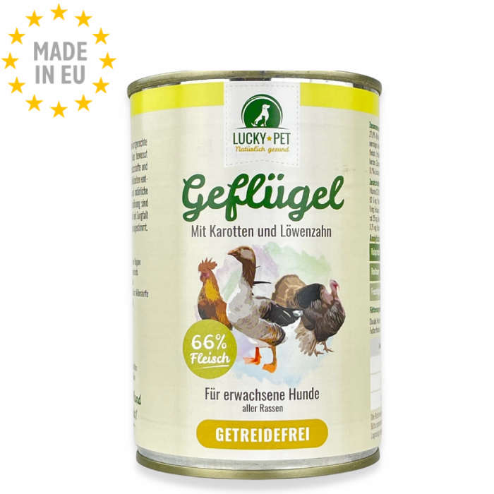 Lucky Vådfoder til Hund & Hvalp Kylling & Gulerod 400g, EU