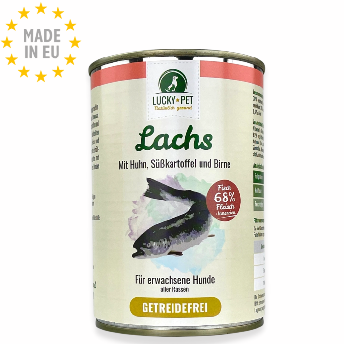 Lucky Vådfoder til Hund Laks & Kylling 400g, EU