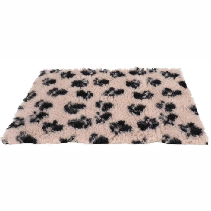 Nordic Paws Vet Bed Hundetæppe, 25MM, Beige m Poter, 150x100cm