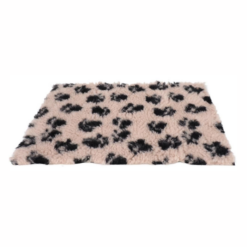 Nordic Paws Vet Bed Hundetæppe, 25MM, Beige m Poter, 75x100cm