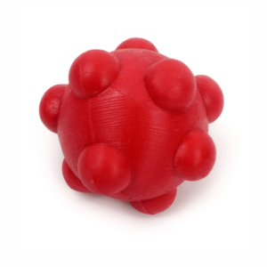 Spike Asteroidekugle Gummibold hund Rød Ø5cm