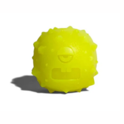 Zee.dog Rob the Microbe 100% Naturlig fluorescerende Gummibold hund Gul Ø6cm