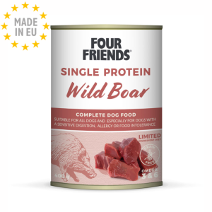 Four Friends Single Protein Vådfoder Vildsvin, 400g, EU