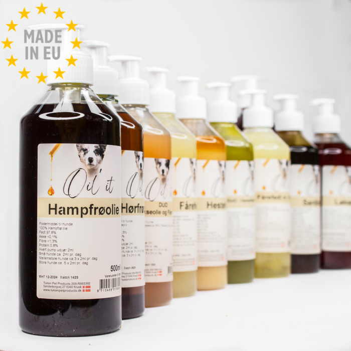Oil'it DUO Fårefedt og Hampfrøolie Fodertilskud 500ml EU