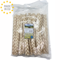 Whesco Flettet Oksehovedhud Naturlig Hundesnack 25-30 cm 1 kg, EU